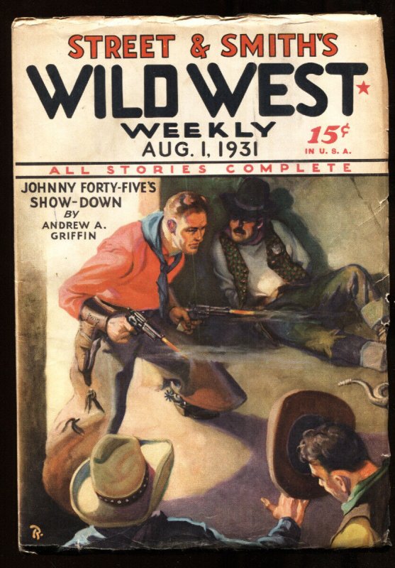 Wild West WEEKLY--Aug #1 (1931), raw comic book in VF condition — front cover