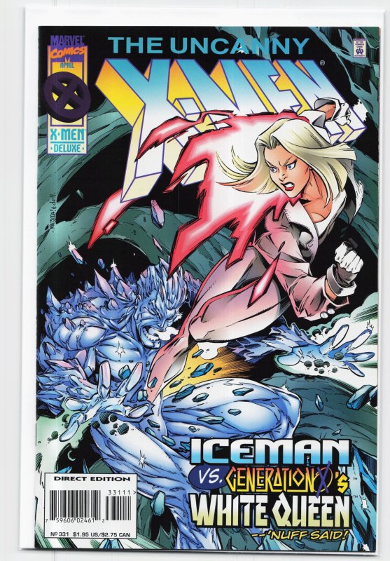 The Uncanny X-Men #331 (Marvel Comics, 1996), raw, ungraded comic book — front cover