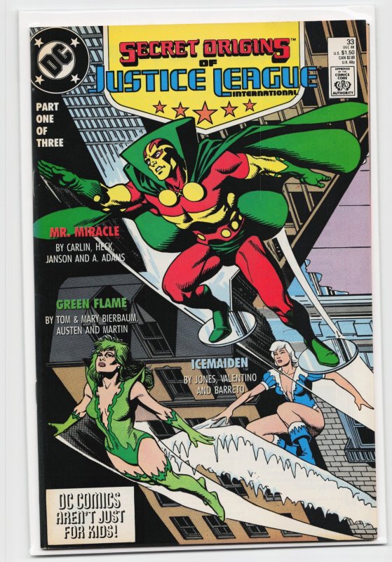 Secret Origins #33 (1988), raw, ungraded comic book — front cover
