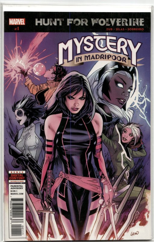 Hunt for Wolverine: Mystery in Madripoor #1 (Marvel Comics, 2018), raw, ungraded comic book — front cover