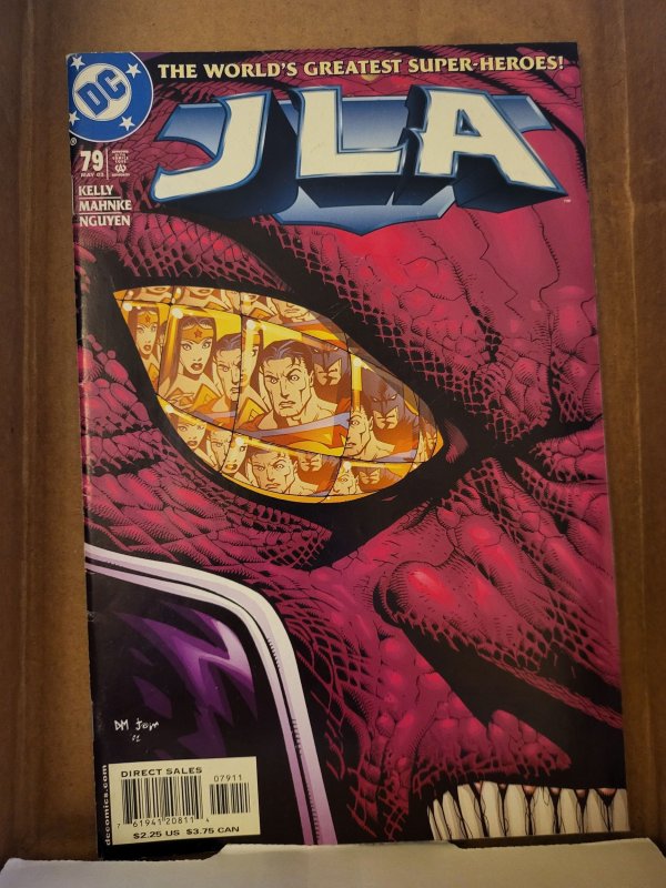 JLA #79 (DC Comics, 2003), raw, ungraded comic book — front cover