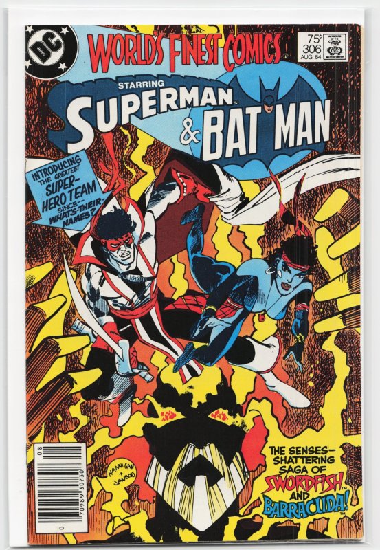 World's Finest Comics #306 (DC Comics, 1984), raw, ungraded comic book — front cover