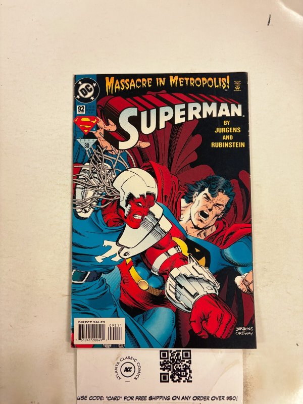 Superman #92 (DC Comics), raw comic book in NM condition — front cover