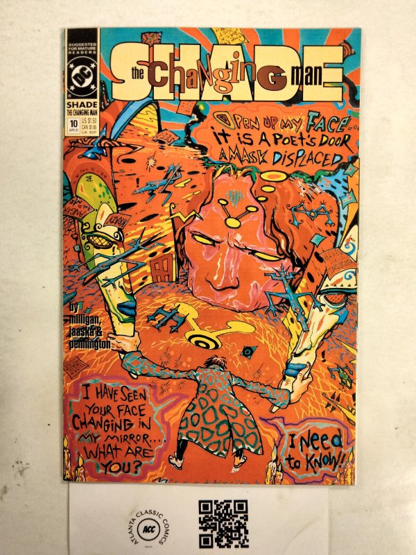 Shade the Changing Man #10 (DC Comics), raw comic book in NM condition — front cover