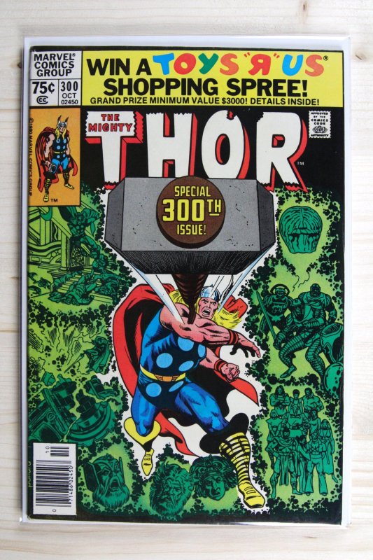 Thor #300 (Marvel Comics, 1980), raw comic book in VF 8.0 condition — front cover
