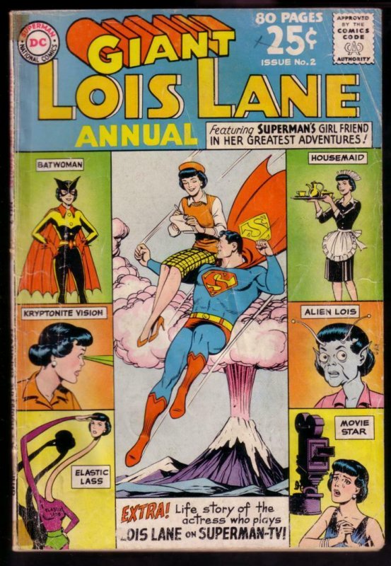 Lois Lane Annual #2 (1963), raw comic book in VG condition — front cover