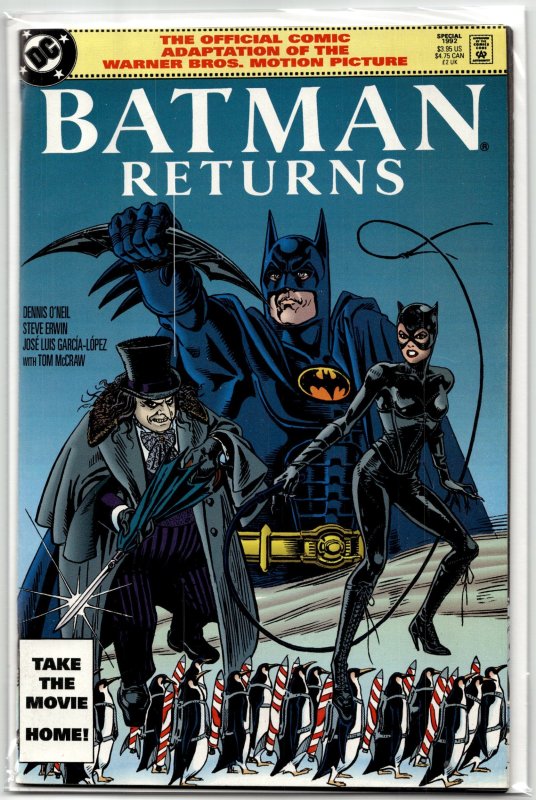Batman Returns #1 (NOW Comics, 1992), raw, ungraded comic book — front cover