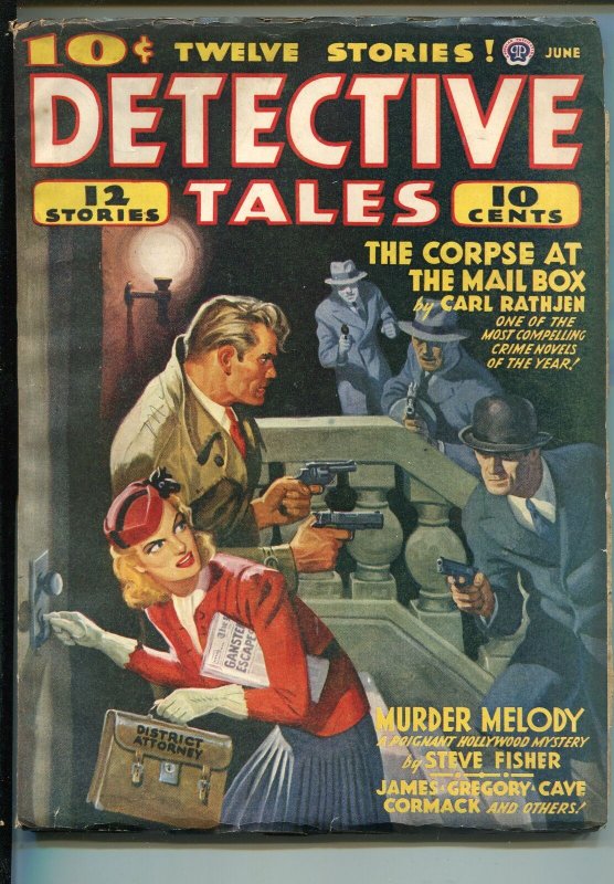Pulp: Detective Tales 06/1941-Popular Pubs-Hard Boiled-Crime-Blassingame-Gun..., raw, ungraded comic book — front cover