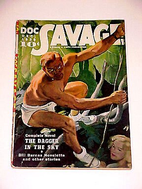 Pulp: Doc Savage Pulp-December 1939-Wild Cover --Bill Barnes FN (1939), raw comic book in FN condition — front cover