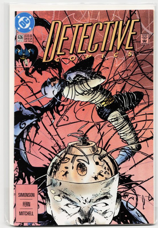 Detective Comics #636 (DC Comics, 1991), raw, ungraded comic book — front cover