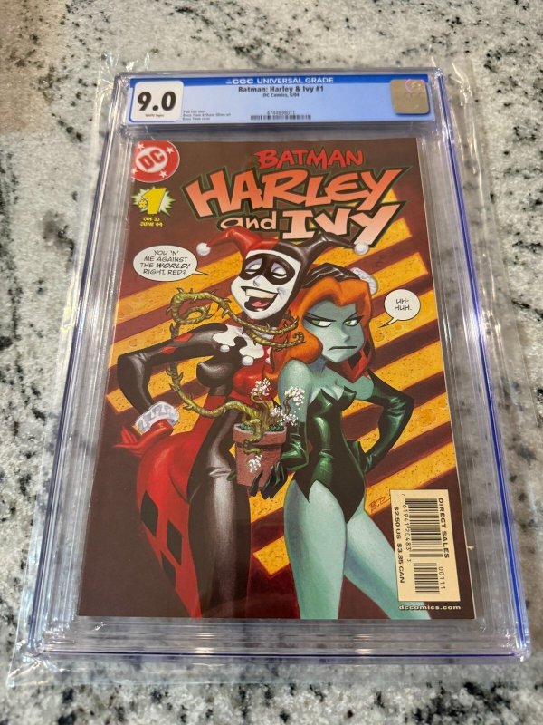 Batman Harley & Ivy #1 (DC Comics, 2004), CGC 9.0 graded comic book, Universal Blue label — front cover in its holder