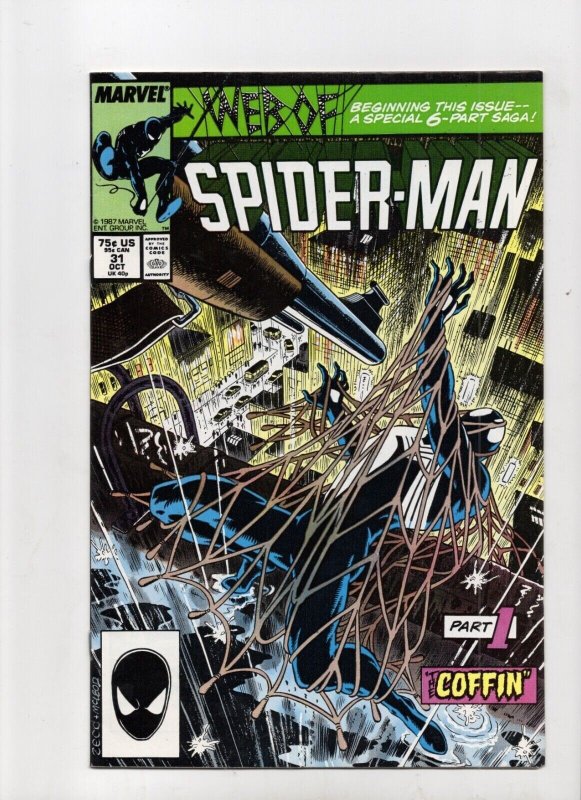Web of Spider-Man #31 (Marvel Comics, 1987), raw comic book in VF 8.0 condition — front cover