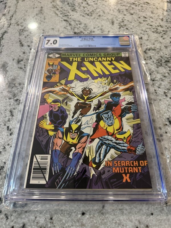 Uncanny X-Men #126 (Marvel Comics, 1979), CGC 7.0 graded comic book, Universal Blue label — front cover in its holder