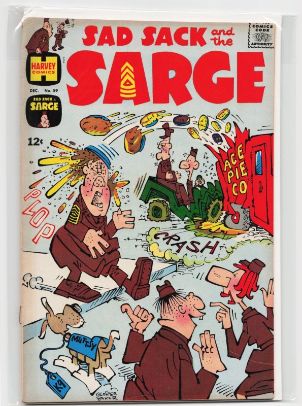 Sad Sack and the Sarge #59 (Harvey Comics, 1966), raw, ungraded comic book — front cover