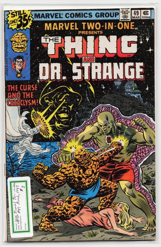 Marvel Two-in-One #49 (Marvel Comics, 1979), raw, ungraded comic book — front cover