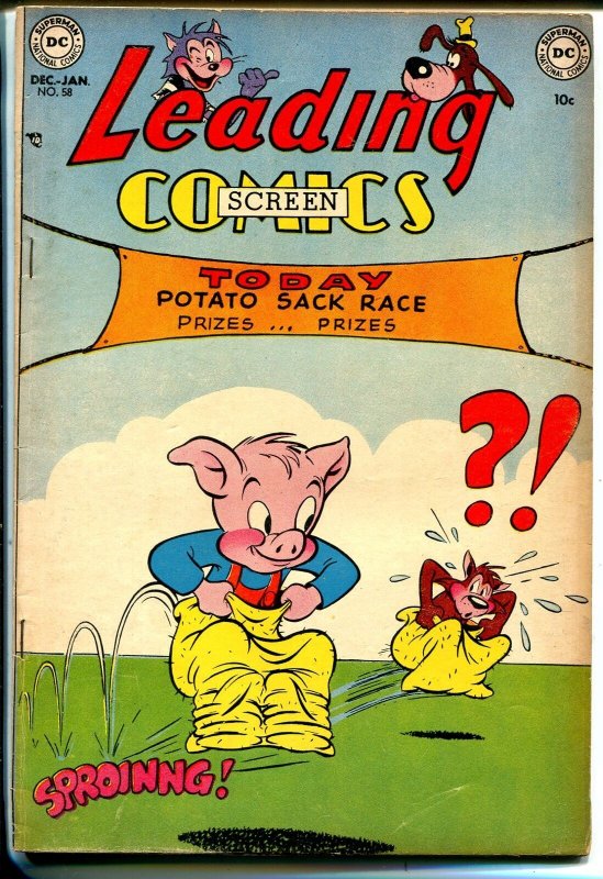 Leading #58 (DC Comics, 1952), raw comic book in FN condition — front cover