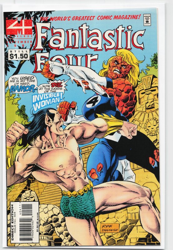 Fantastic Four #404 (Marvel Comics, 1995), raw, ungraded comic book — front cover