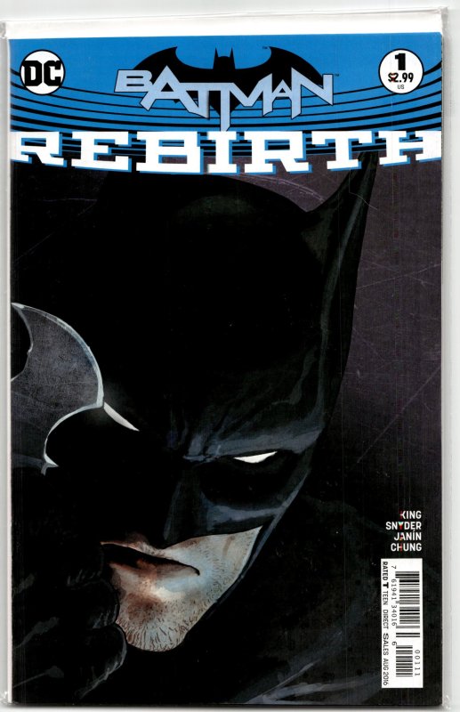 Batman: Rebirth #1 (DC Comics, 2016), raw, ungraded comic book — front cover