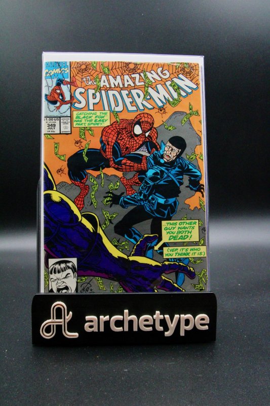 The Amazing Spider-Man #349 (Marvel Comics, 1991), raw, ungraded comic book — front cover