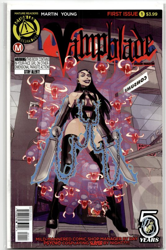 Vampblade #1 (Action Lab Entertainment, 2016), raw, ungraded comic book — front cover