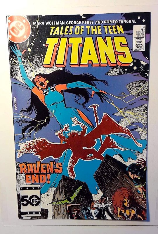 Tales Teen Titans #64 (DC Comics, 1986), raw comic book in 9.4 condition — front cover