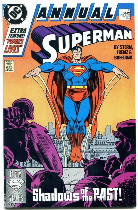 Superman Annual #2 (DC Comics, 1988), raw comic book in NM- condition — front cover