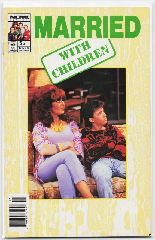 Married...With Children #5 (Now Comics, 1990), raw, ungraded comic book — front cover