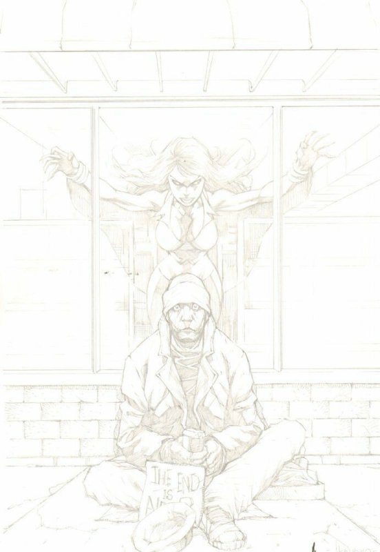 Vampire Girl Cover - Signed art by Ale Garza, raw, ungraded comic book — front cover