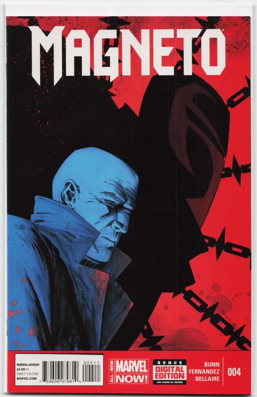 Magneto #4 (Marvel Comics, 2014), raw, ungraded comic book — front cover