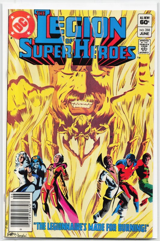 Legion of Super-Heroes #288 (DC Comics, 1982), raw, ungraded comic book — front cover