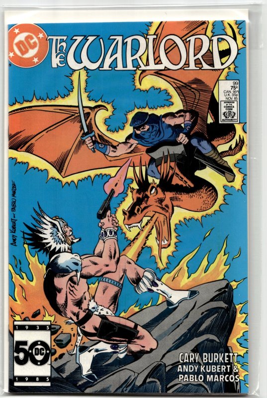 Warlord #99 (DC Comics, 1985), raw, ungraded comic book — front cover