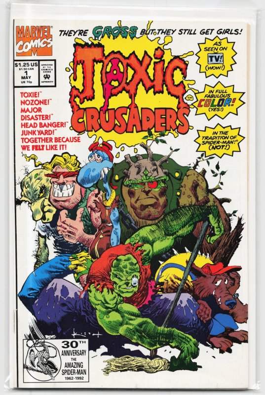 Toxic Crusaders #1 (Marvel Comics, 1992), raw, ungraded comic book — front cover