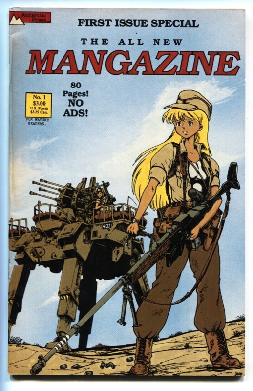 Mangazine #1 (1989), raw comic book in VF condition — front cover