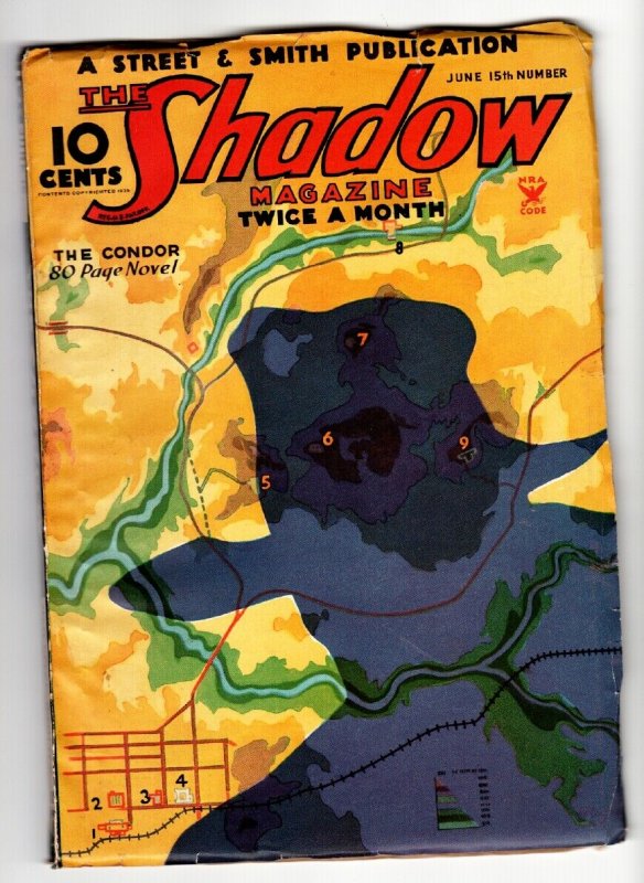Shadow 1935 June 15 -High Grade- Street AND Smith-Rare Pulp Fn/vf (Street & Smith, 1935), raw comic book in FN/VF condition — front cover