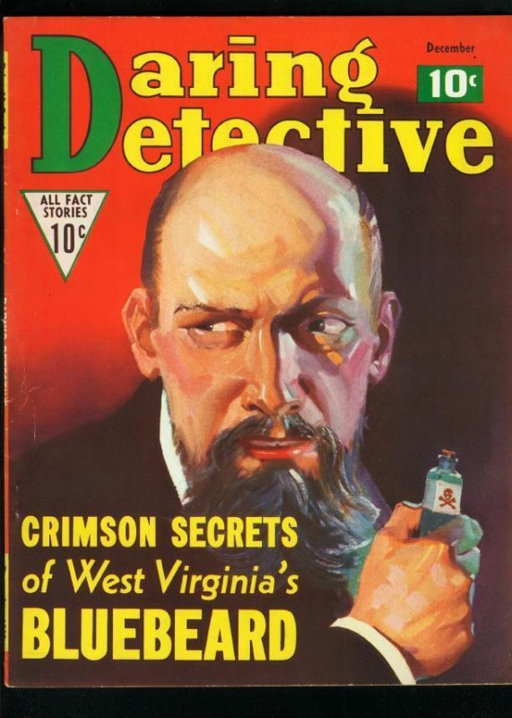 Mag: Daring Detective Dec 1935-Death of a Circus King-Murder-True Crime FN (1935), raw comic book in FN condition — front cover