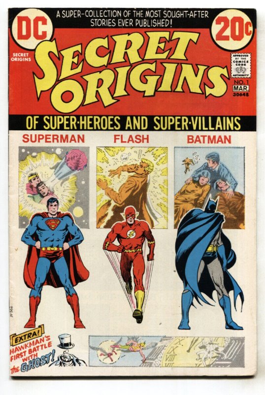 Secret Origins #1 (DC Comics, 1973), raw comic book in VF condition — front cover