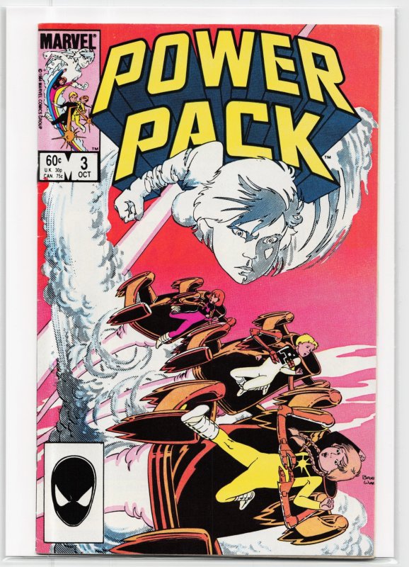 Power Pack #3 (Marvel Comics, 1984), raw, ungraded comic book — front cover