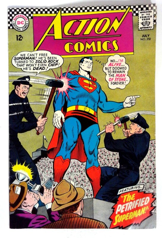 Action Comics #352 (DC Comics, 1967), raw comic book in VG condition — front cover