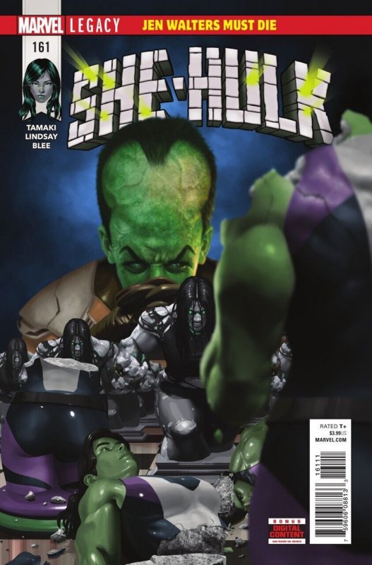 She-Hulk #161 (Marvel Comics, 2017), raw comic book in VF/NM condition — front cover