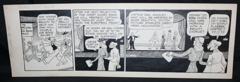 Winnie Winkle Daily Strip - 5/18/1945 Signed art by Martin Branner, raw, ungraded comic book — front cover