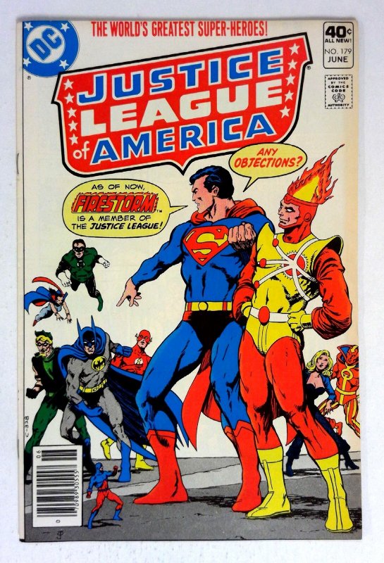 Justice League of America #179 (DC Comics, 1980), raw comic book in VF/NM condition — front cover