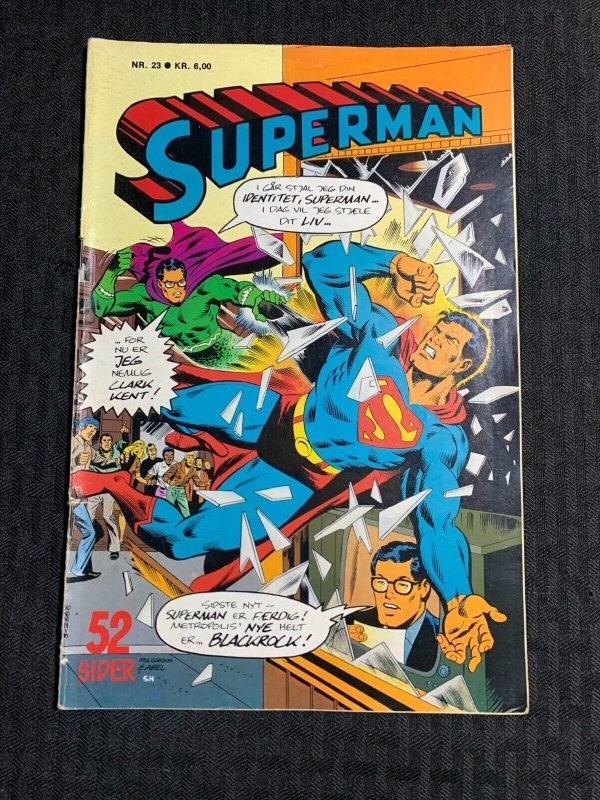 1980 Superman Finland Comic #23 (1980), raw comic book in VG+ 4.5 condition — front cover