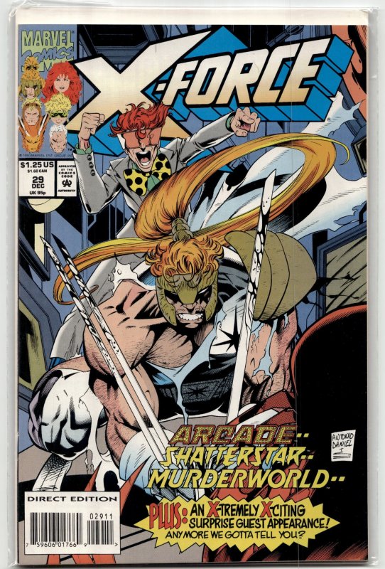X-Force #29 (Marvel Comics, 1993), raw, ungraded comic book — front cover