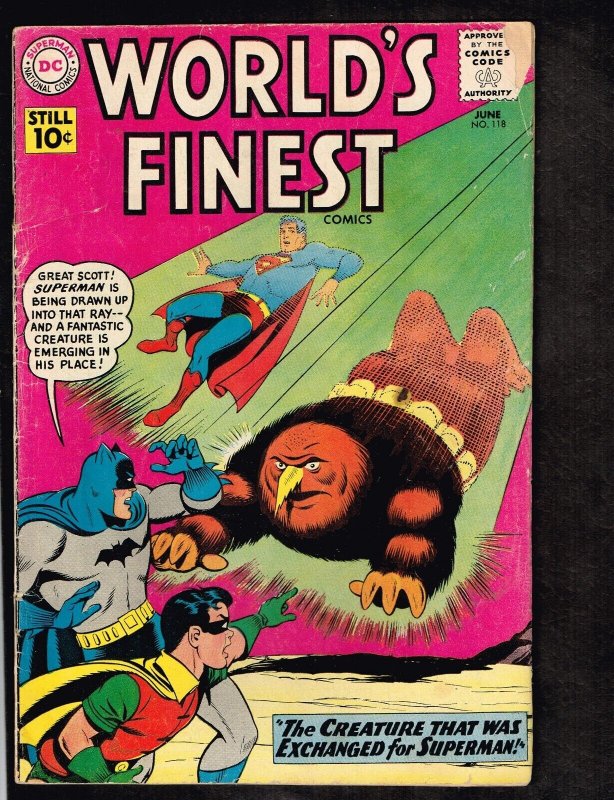 World's Finest #118 (DC Comics, 1961), raw comic book in 3.0 condition — front cover
