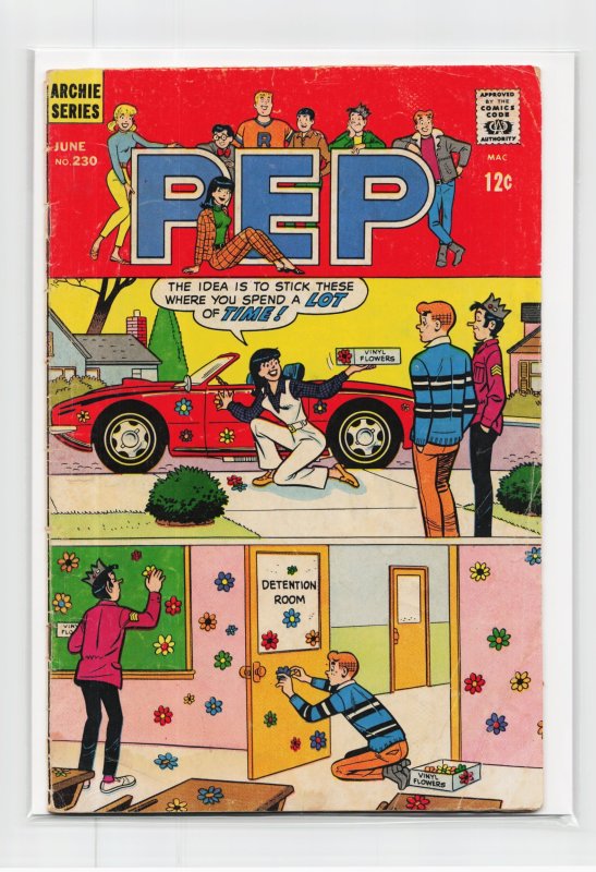 Pep Comics #230 (Archie Comics, 1969), raw, ungraded comic book — front cover