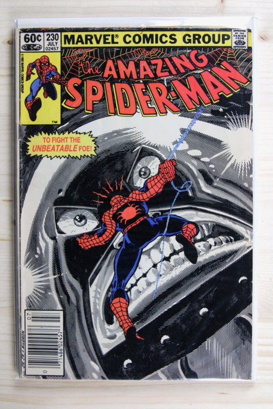 The Amazing Spider-Man #230 (Marvel Comics, 1982), raw comic book in FN+ 6.5 condition — front cover