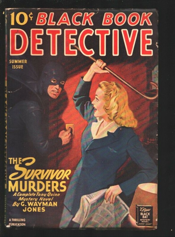 Black Book Detective-Summer 1946- Rudolph Belarski Black Bat Action Cover-"Th... (1946), raw, ungraded comic book — front cover