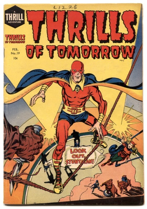 Thrills of Tomorrow #19 (Harvey Comics, 1955), CGC graded comic book, Universal Blue label — front cover in its holder