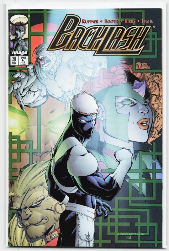 Backlash #26 (1996), raw, ungraded comic book — front cover
