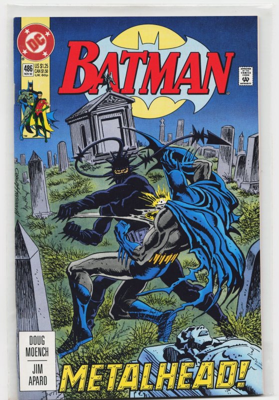 Batman #486 (DC Comics, 1992), raw, ungraded comic book — front cover